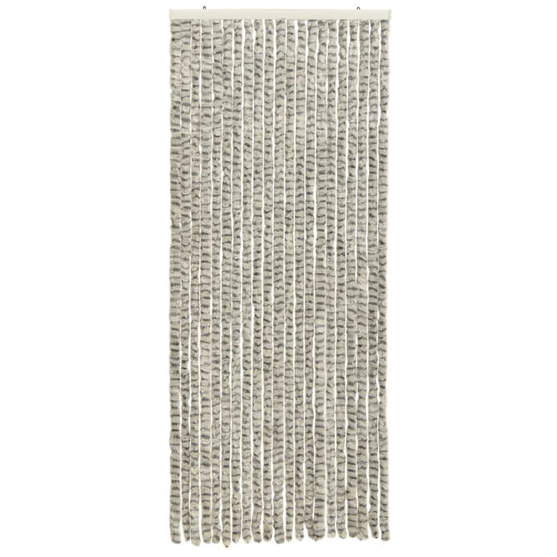 Insect Curtain Light and Dark Grey 56x185 cm Chenille