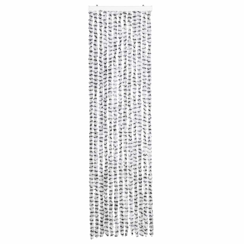 vidaXL Insect Curtain Light and Dark Grey 56x185 cm Chenille 3