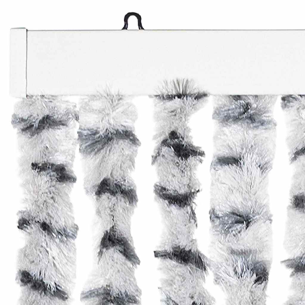 vidaXL Insect Curtain Light and Dark Grey 56x185 cm Chenille 4