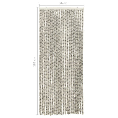 Insect Curtain Light and Dark Grey 56x185 cm Chenille