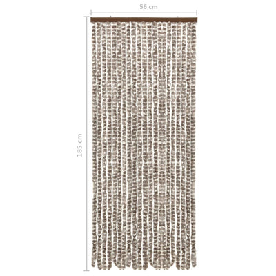 Insect Curtain Taupe and White 56x185 cm Chenille