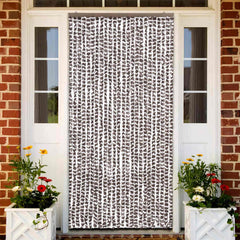 vidaXL Insect Curtain Taupe and White 100x220 cm Chenille 1