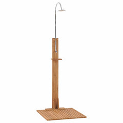 vidaXL Garden Shower 75x75x210 cm Solid Teak Wood 3