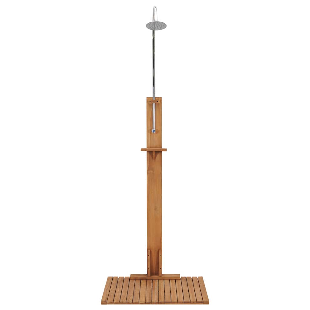 vidaXL Garden Shower 75x75x210 cm Solid Teak Wood 4