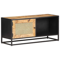 vidaXL TV Cabinet | Natural Mango Wood | Solid Build | Medium | TV Cabinet 1