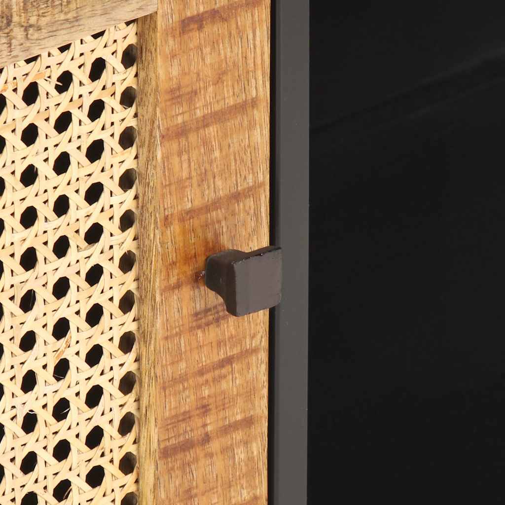 vidaXL TV Cabinet | Natural Mango Wood | Solid Build | Medium | TV Cabinet 6