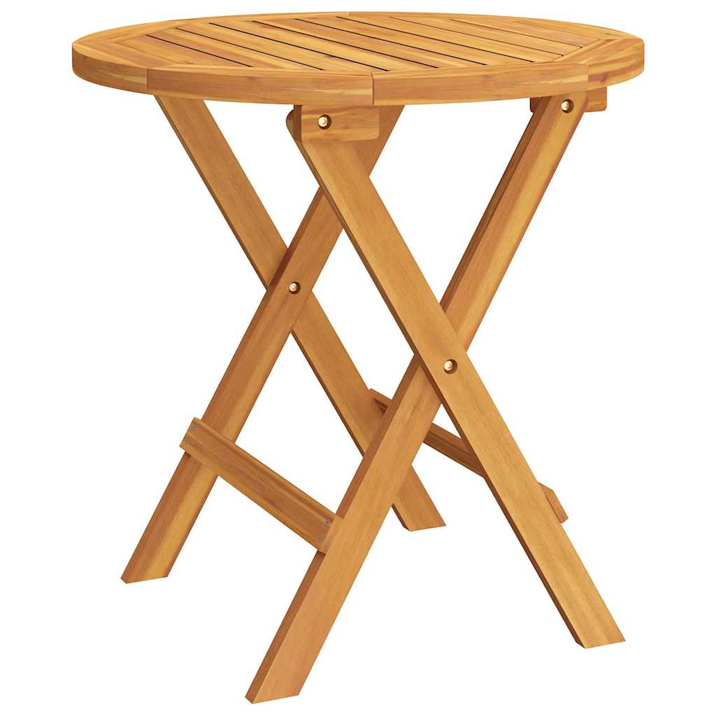 vidaXL Bistro Table | Natural wood | Solid acacia wood | Small | Folding 2