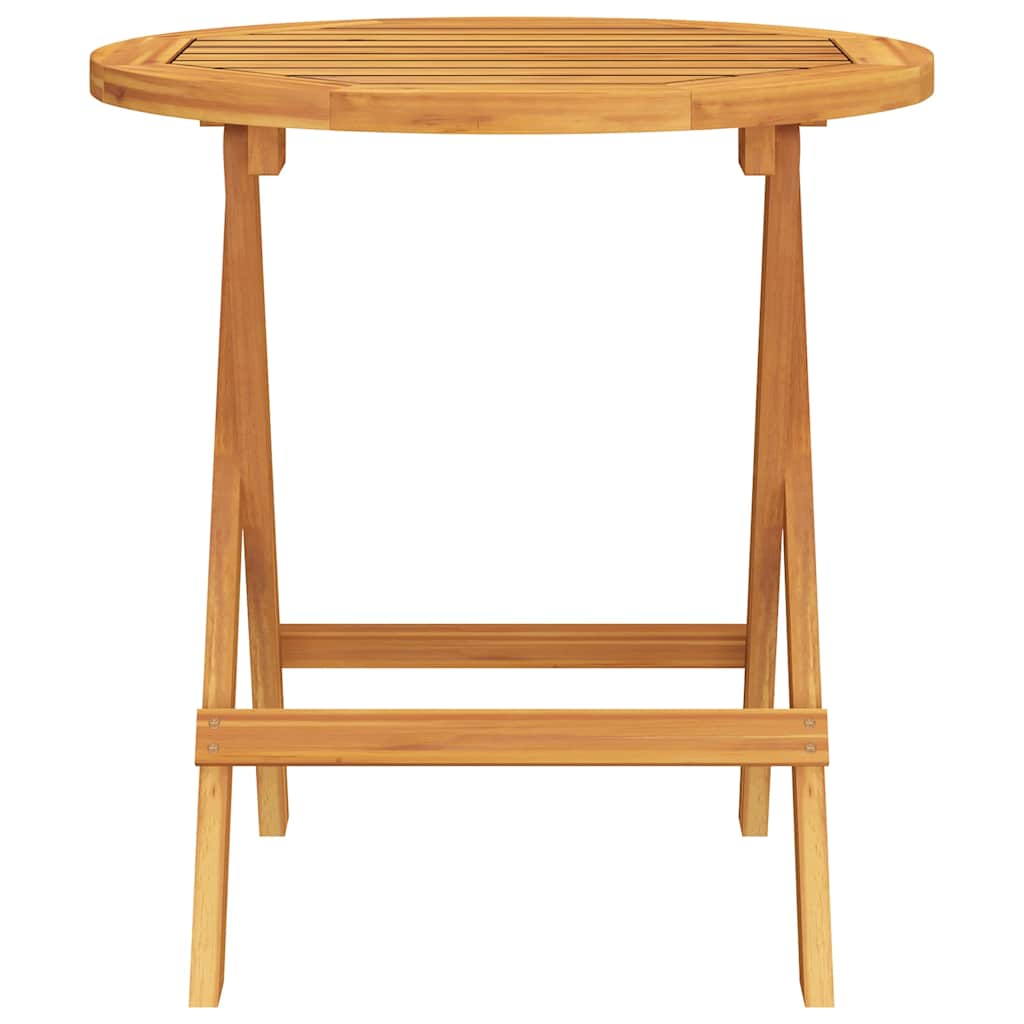 vidaXL Bistro Table | Natural wood | Solid acacia wood | Small | Folding 3