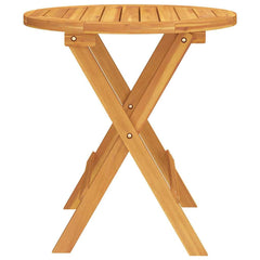 vidaXL Bistro Table | Natural wood | Solid acacia wood | Small | Folding 4