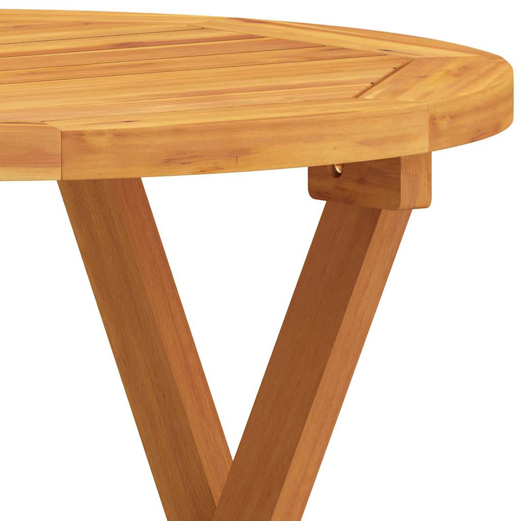 vidaXL Bistro Table | Natural wood | Solid acacia wood | Small | Folding 5