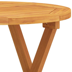vidaXL Bistro Table | Natural wood | Solid acacia wood | Small | Folding 5