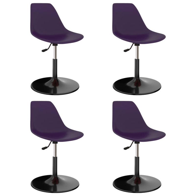 Swivel Dining Chairs 4 pcs Lila PP