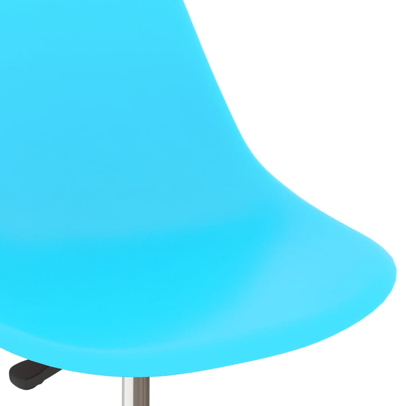 Swivel Dining Chairs 2 pcs Blue PP