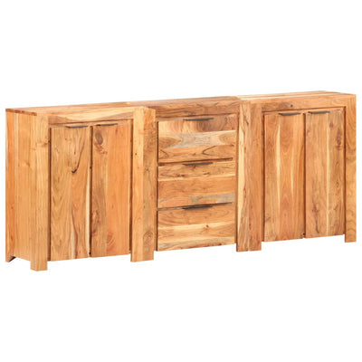 Sideboard with 3 Drawers and 4 Doors Solid Acacia Wood