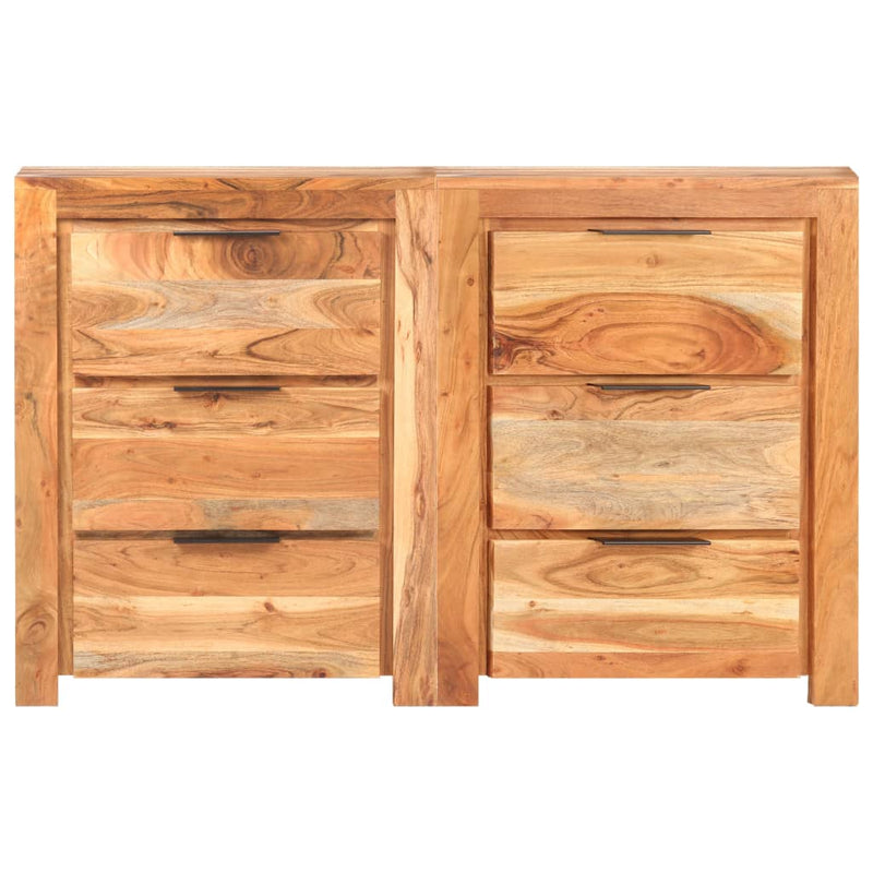 Drawer Cabinet 118x33x75 cm Solid Acacia Wood