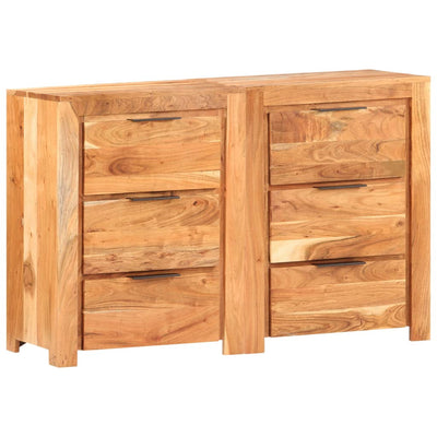 Drawer Cabinet 118x33x75 cm Solid Acacia Wood