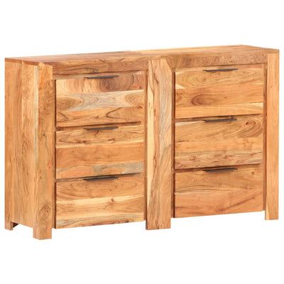 Drawer Cabinet 118x33x75 cm Solid Acacia Wood