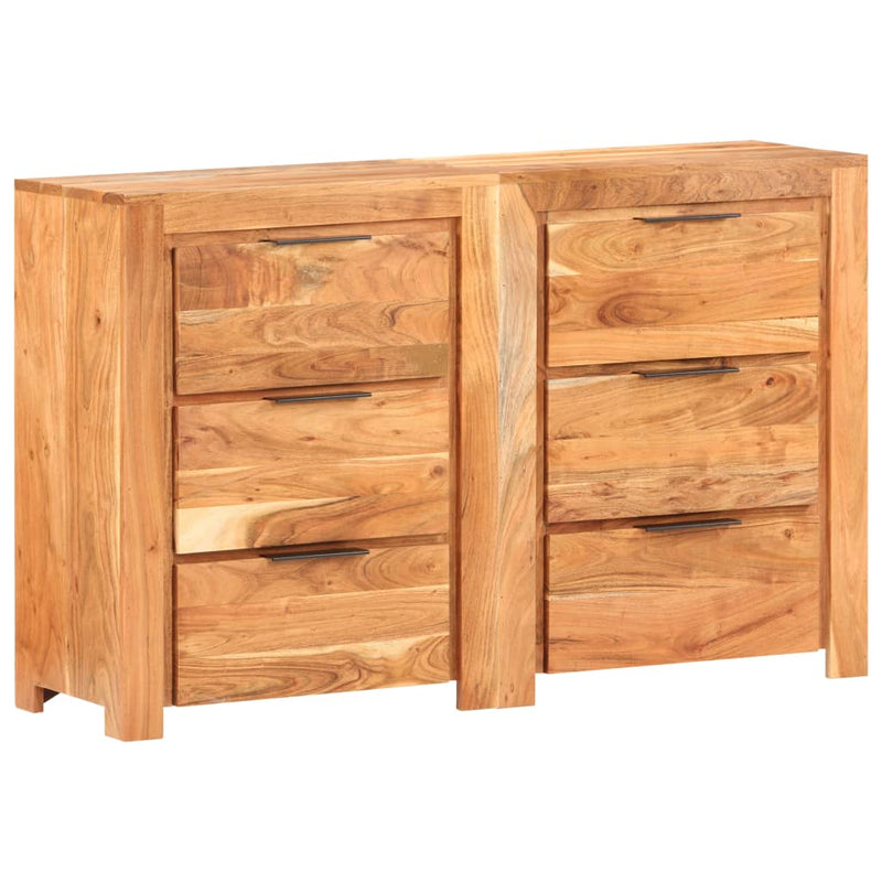 Drawer Cabinet 118x33x75 cm Solid Acacia Wood