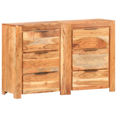 Drawer Cabinet 118x33x75 cm Solid Acacia Wood