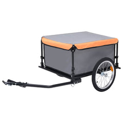 Bike Trailer 65 kg Grey and orange