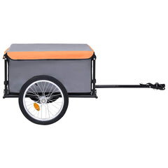 Bike Trailer 65 kg Grey and orange