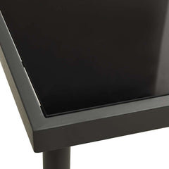313092 vidaXL Outdoor Dining Table Anthracite 80x80x72 cm Glass and Steel 3