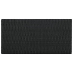 vidaXL Bar Table with Storage Rack Black 120x60x110 cm Poly Rattan 5