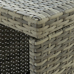 vidaXL Bar Table with Storage Rack Grey 120x60x110 cm Poly Rattan 6