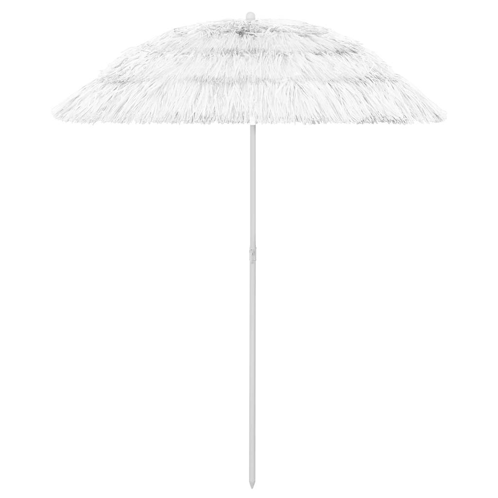 vidaXL Hawaii Beach Parasol White 180 cm 1