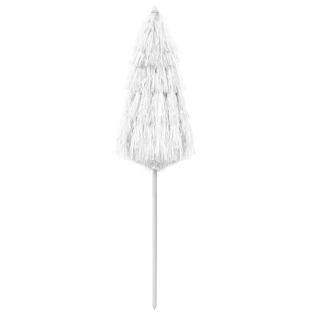 vidaXL Hawaii Beach Parasol White 180 cm 2