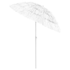 vidaXL Hawaii Beach Parasol White 180 cm 3