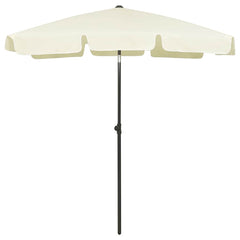 vidaXL Beach Parasol | Sand Yellow | Polyester | 180x120 cm | Tiltable 1