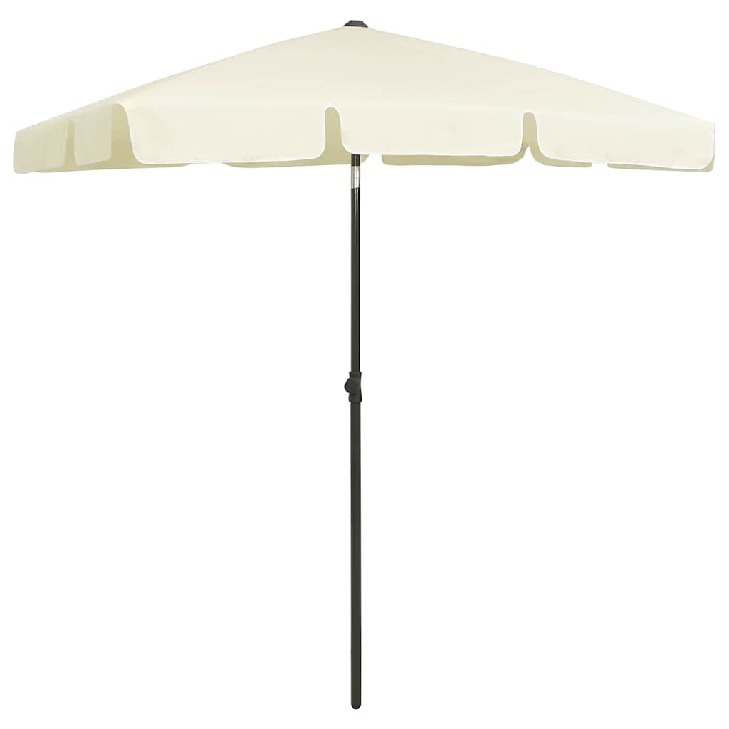 vidaXL Beach Parasol | Sand Yellow | Polyester | 180x120 cm | Tiltable 2