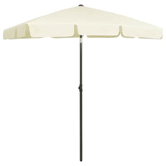 vidaXL Beach Parasol | Sand Yellow | Polyester | 180x120 cm | Tiltable 2