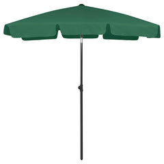 vidaXL Beach Parasol | Green | Polyester | 180x120 cm | Tiltable | Beach Parasol 1