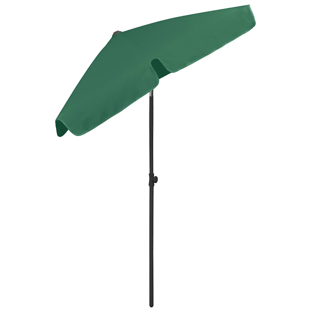 vidaXL Beach Parasol | Green | Polyester | 180x120 cm | Tiltable | Beach Parasol 4