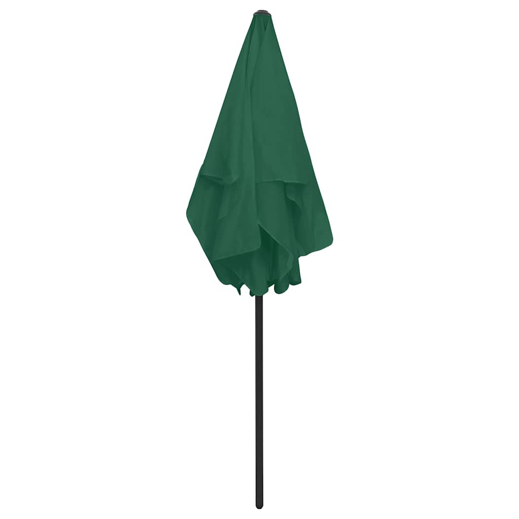 vidaXL Beach Parasol | Green | Polyester | 180x120 cm | Tiltable | Beach Parasol 5