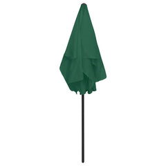 vidaXL Beach Parasol | Green | Polyester | 180x120 cm | Tiltable | Beach Parasol 5