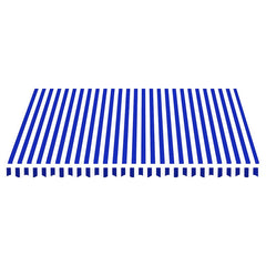 vidaXL Awning Replacement Fabric Blue and White 400x350 cm Polyester 3
