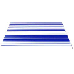 vidaXL Awning Replacement Fabric Blue and White 400x350 cm Polyester 4