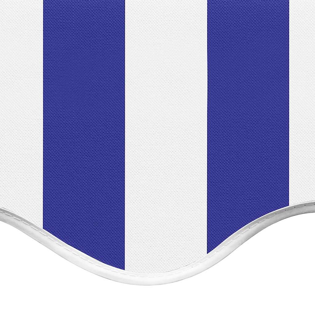 vidaXL Awning Replacement Fabric Blue and White 400x350 cm Polyester 5