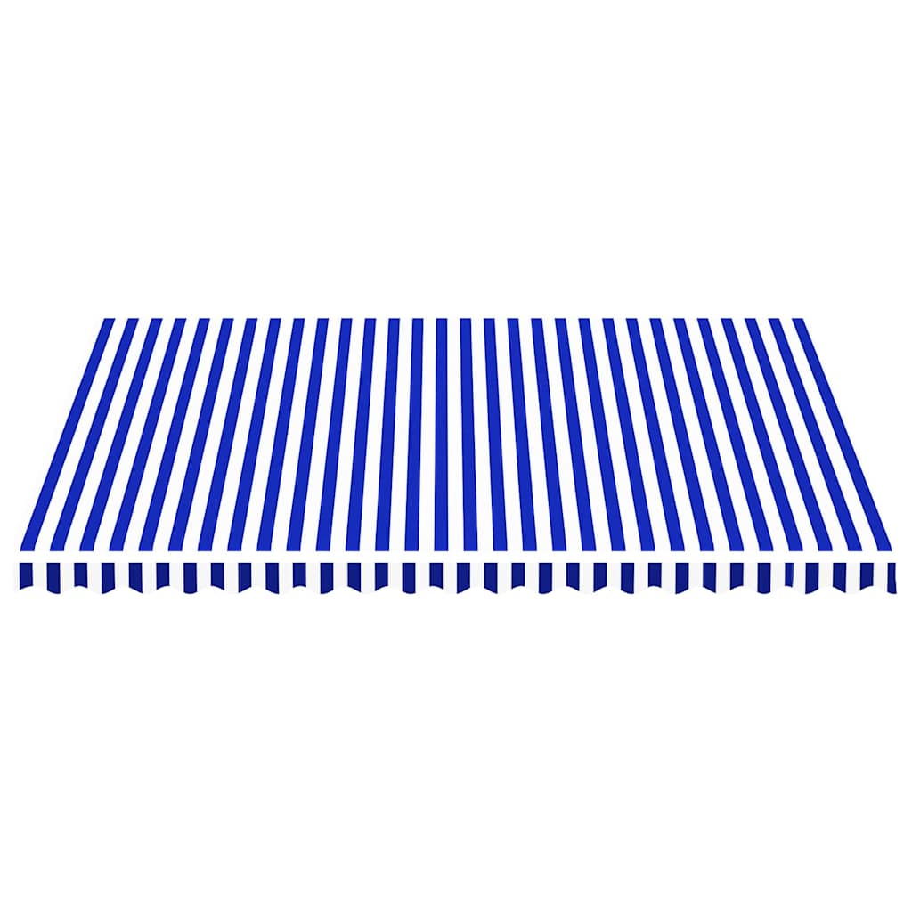 vidaXL Awning Replacement Fabric Blue and White 450x350 cm Polyester 3