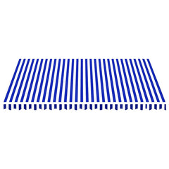 vidaXL Awning Replacement Fabric Blue and White 450x350 cm Polyester 3