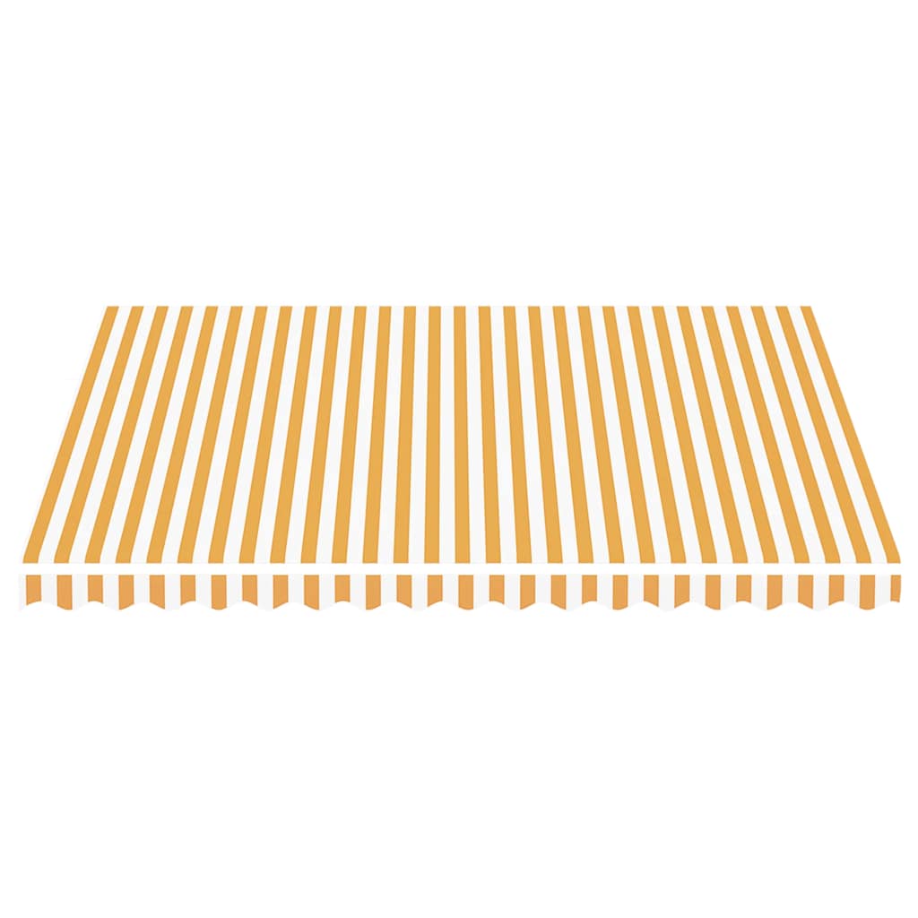 vidaXL Awning Replacement Fabric Yellow and White 400x350 cm Polyester 3