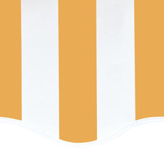 vidaXL Awning Replacement Fabric Yellow and White 400x350 cm Polyester 5