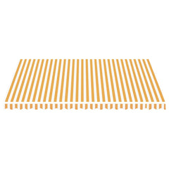 vidaXL Awning Replacement Fabric Yellow and White 450x350 cm Polyester 3