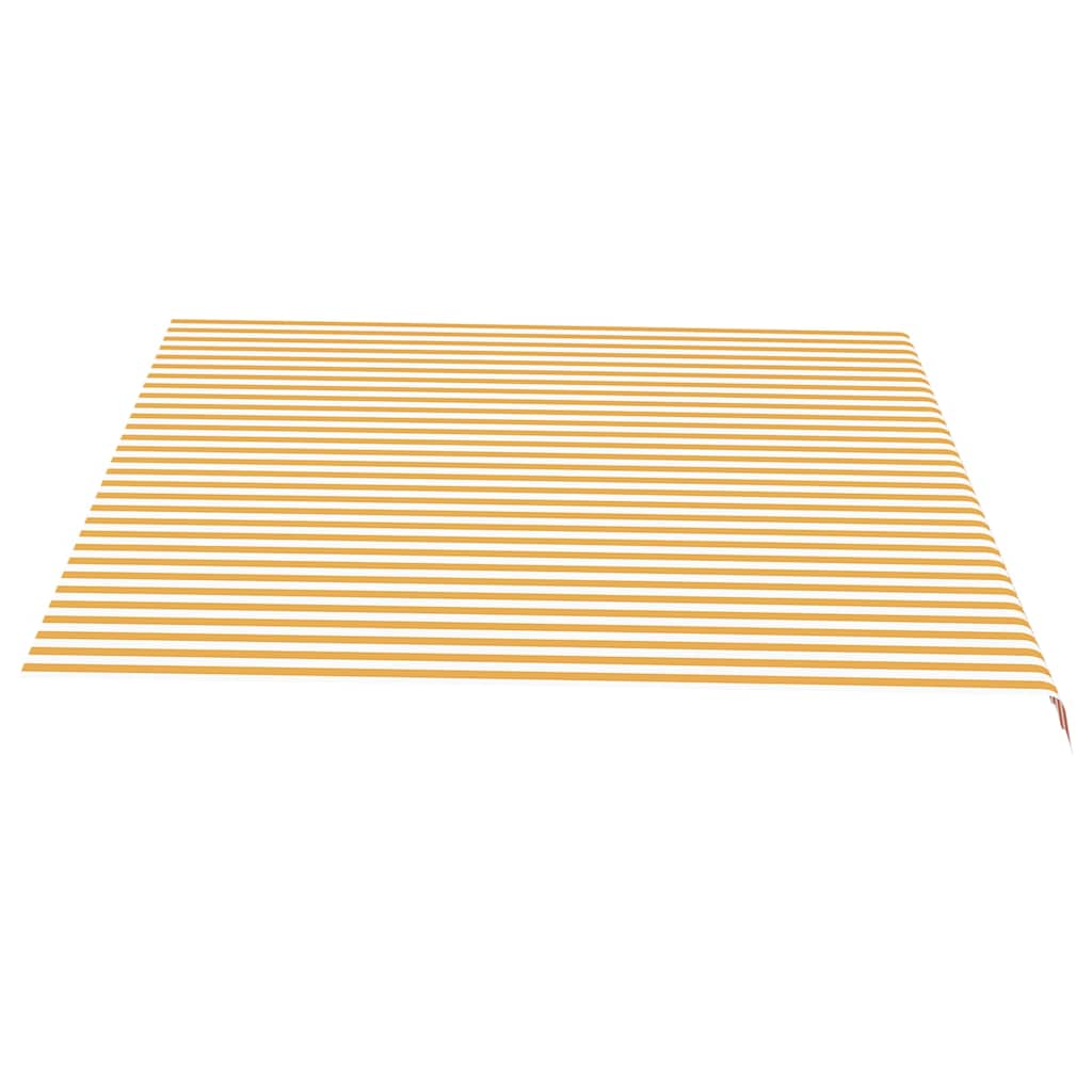 vidaXL Awning Replacement Fabric Yellow and White 450x350 cm Polyester 4
