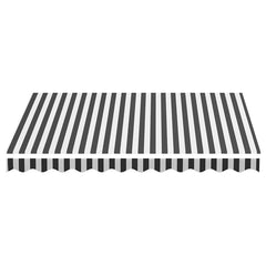vidaXL Awning Replacement Fabric Anthracite and White 300x250 cm Polyester 4
