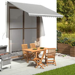 vidaXL Awning Replacement Fabric Anthracite and White 300x250 cm Polyester 1