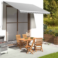 vidaXL Awning Replacement Fabric Anthracite and White 350x250 cm Polyester 1